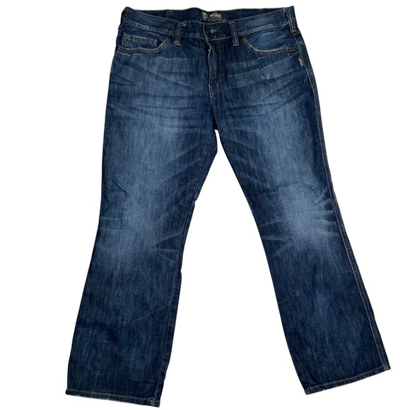 Silver Jeans Co. Other - Silver Jeans Co Jeans Mens 36x30 Blue Nash Whisker Straight Western Stitch Denim